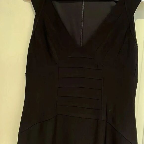 Adrianna Papell sleek black stretchy dress Size 6 - Picture 2 of 4
